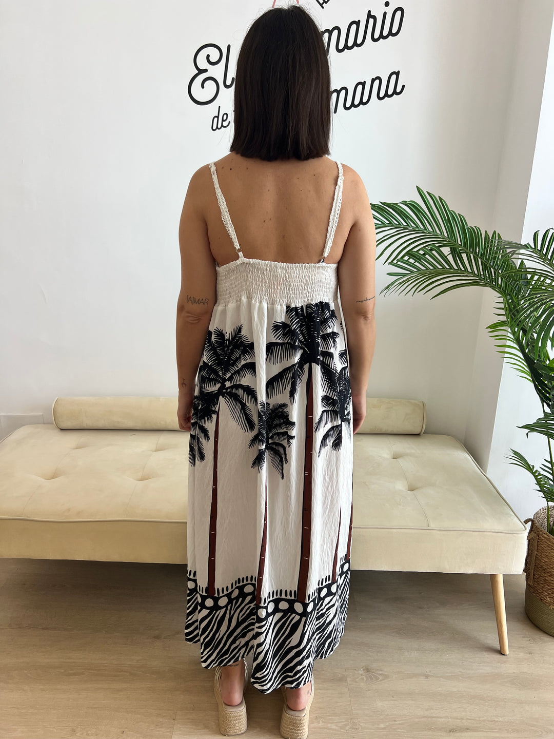 Vestido Palmeras negro