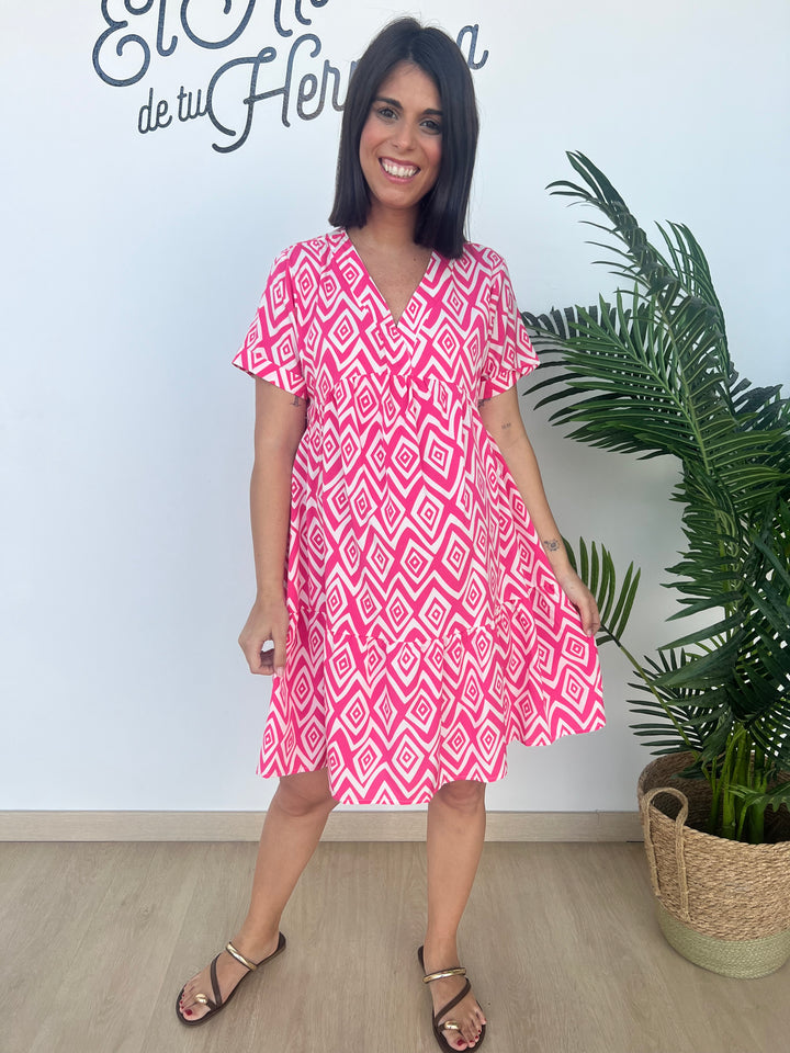 Vestido Abril fucsia