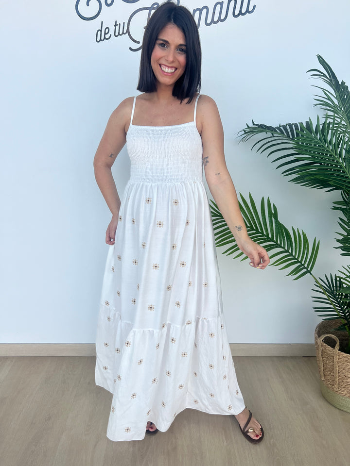 Vestido Mar blanco roto