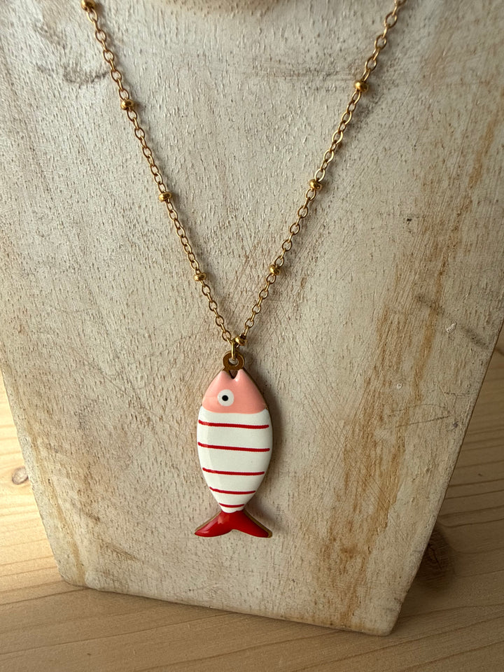 Collar Pez rojo (acero)