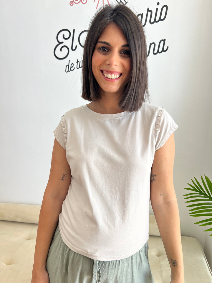 Camiseta Berta beige