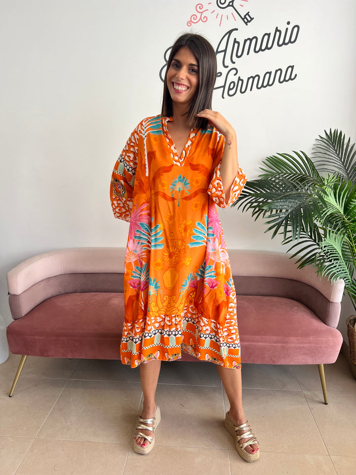Vestido Tiger naranja