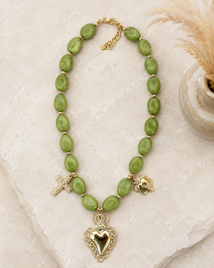 Collar Frida verde (acero)