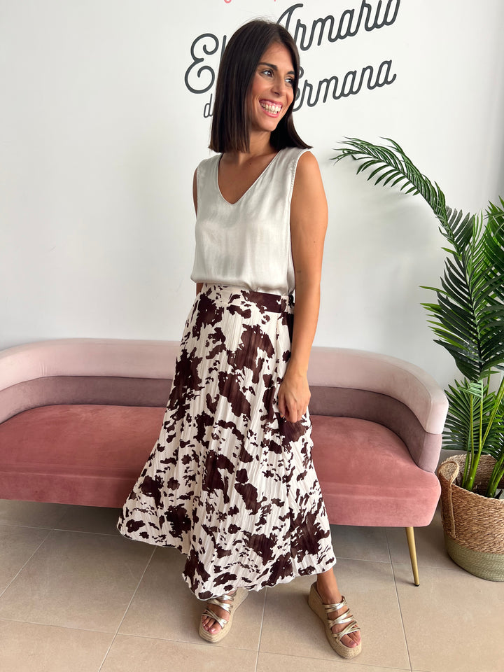 Falda Leo marrón