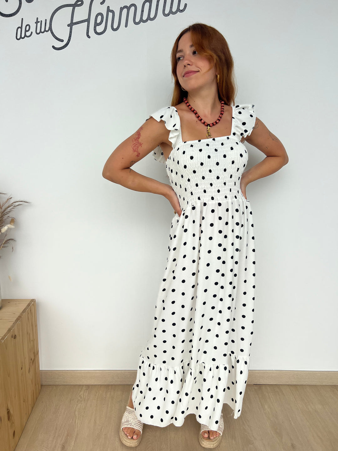 Vestido Violeta blanco