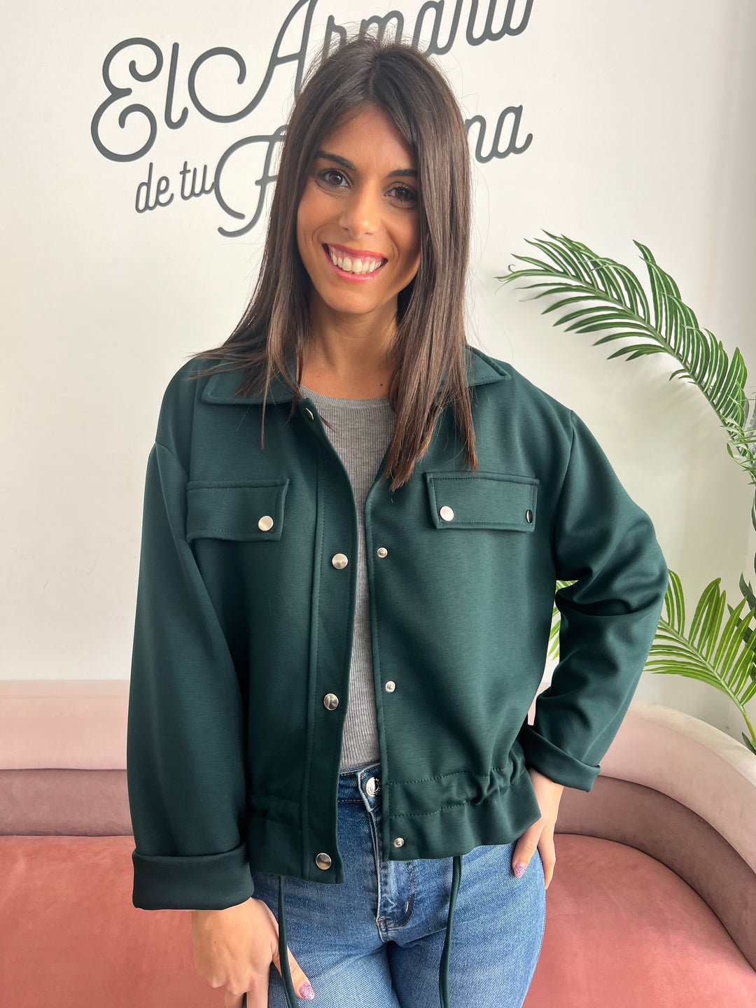 Chaqueta Carlín verde oscuro