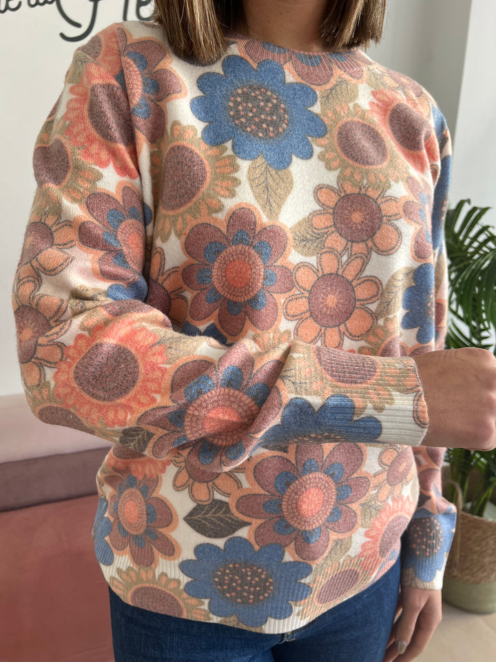Jersey Flowers azul