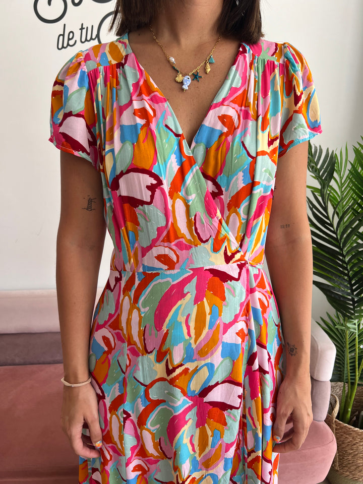 Vestido Isabel fucsia