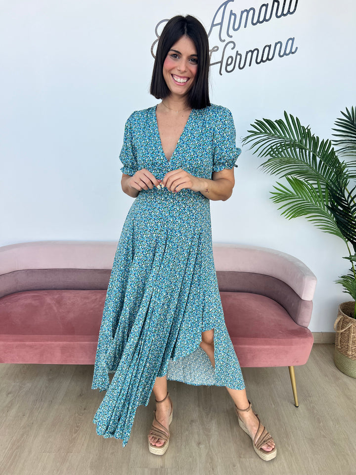 Vestido Nataly turquesa