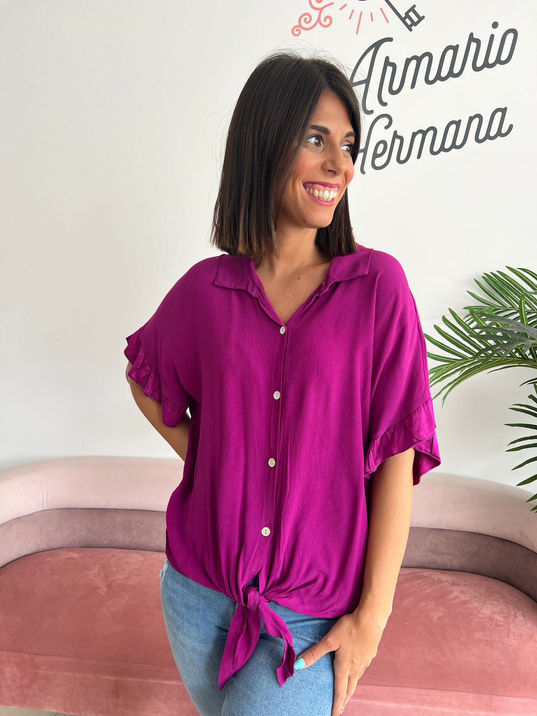 Camisa Kuky buganvilla
