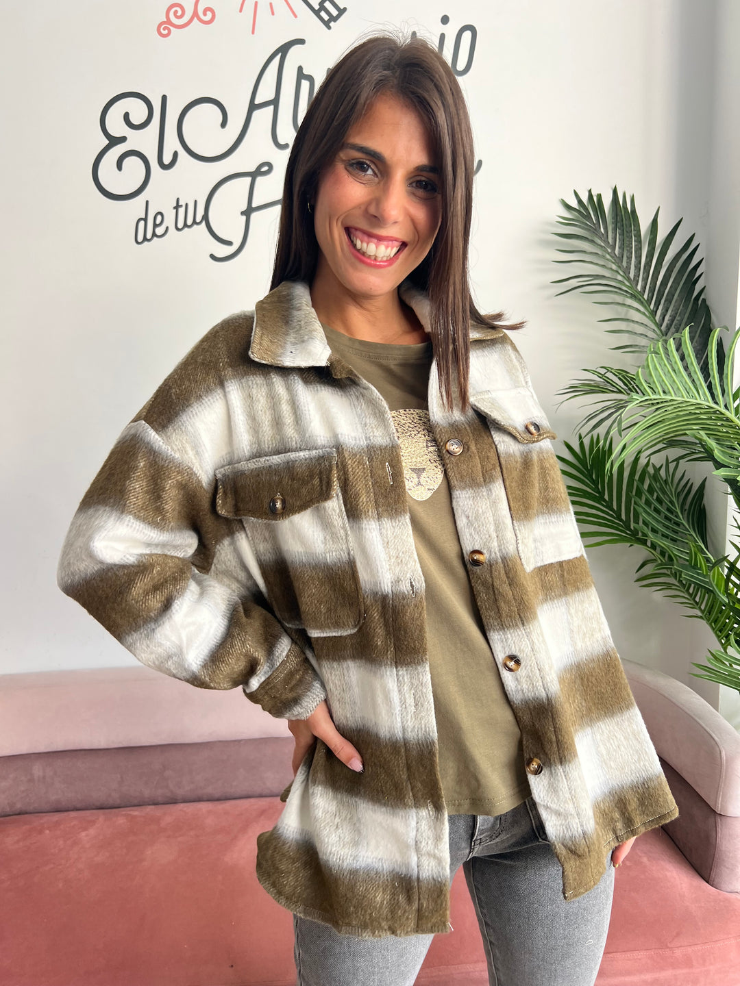 Chaqueta Natalia verde militar