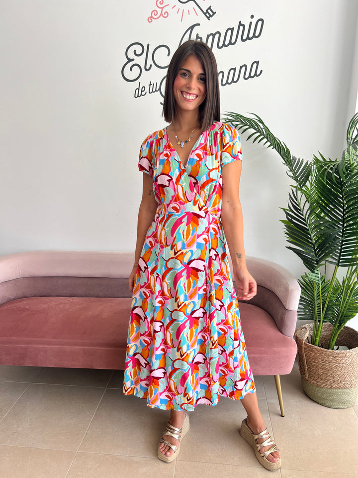 Vestido Isabel fucsia