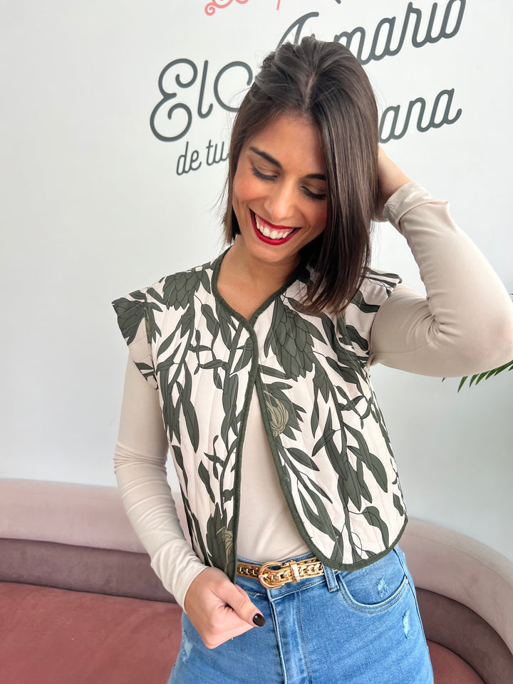 Chaleco Claudia verde oscuro