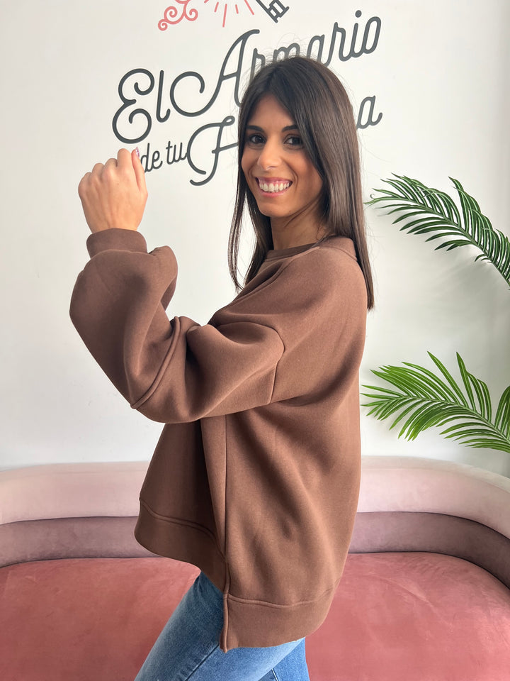 Sudadera Amour marrón