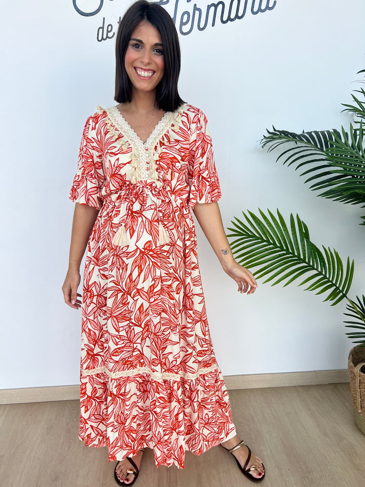 Vestido Sofía naranja