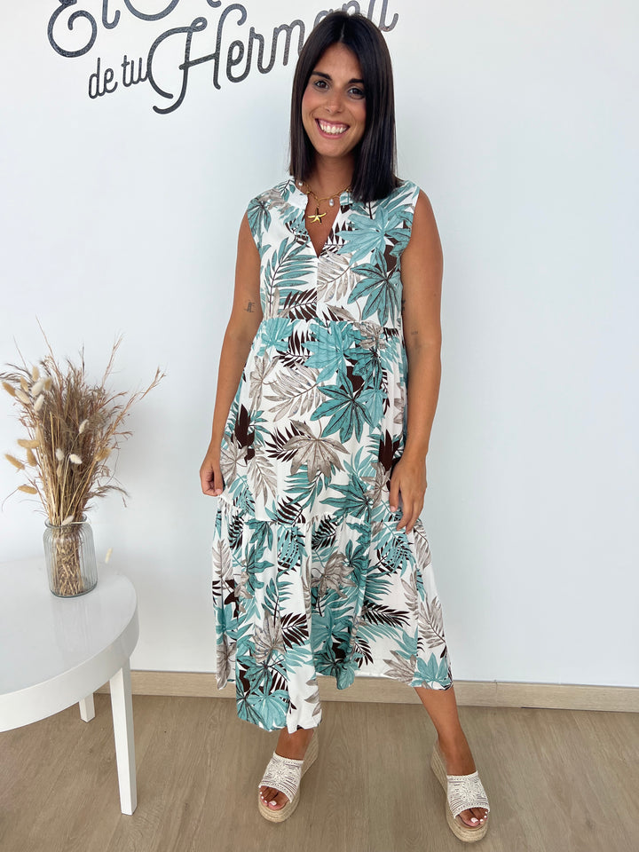Vestido Tamara aguamarina