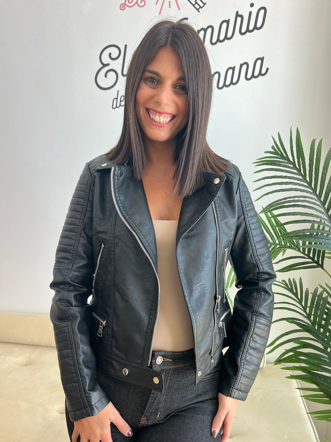 Chaqueta Biker negro