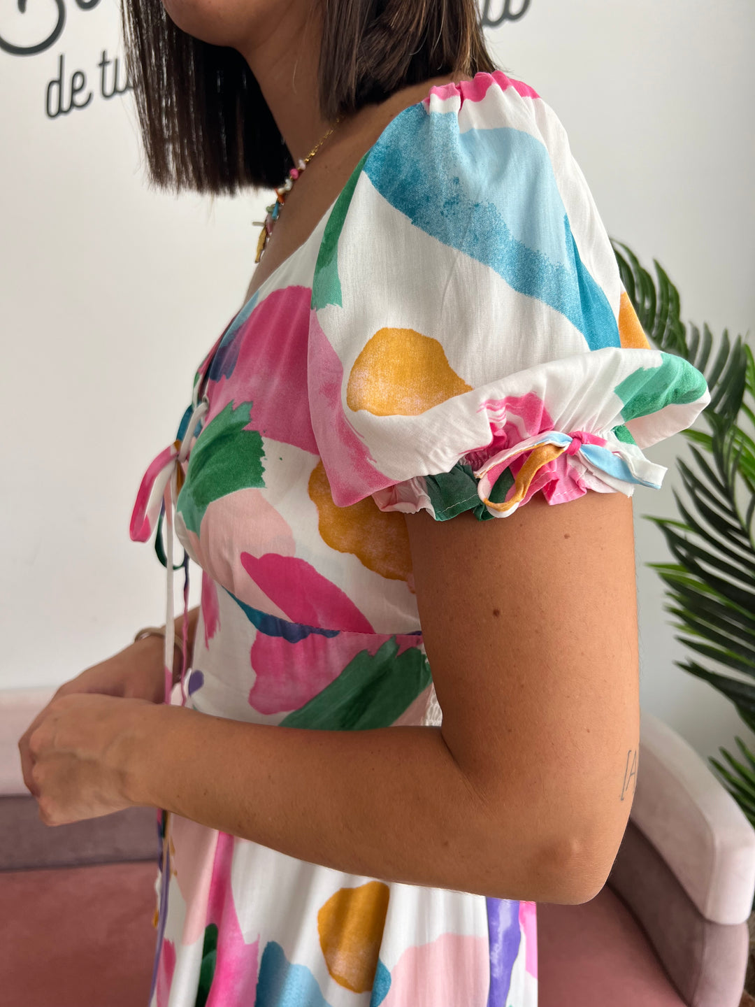 Vestido Bianca rosa