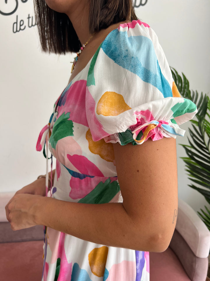 Vestido Bianca rosa