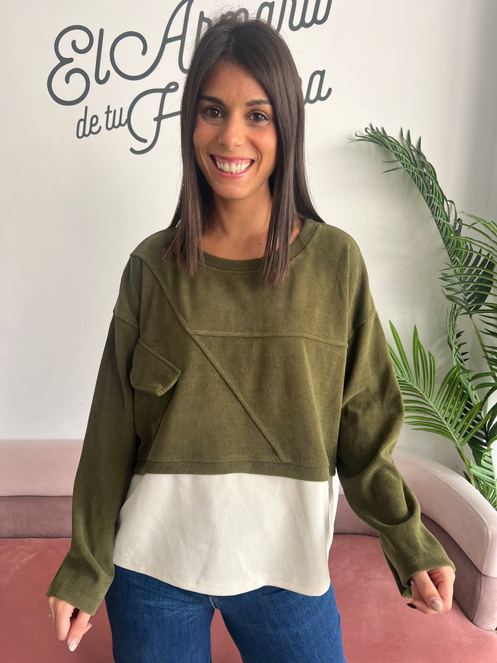 Sudadera Alejandra verde oscuro