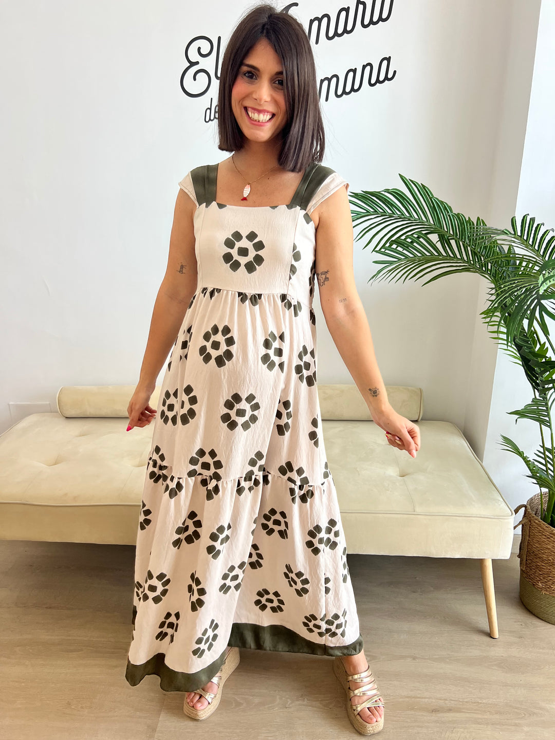 Vestido Kimberly verde militar