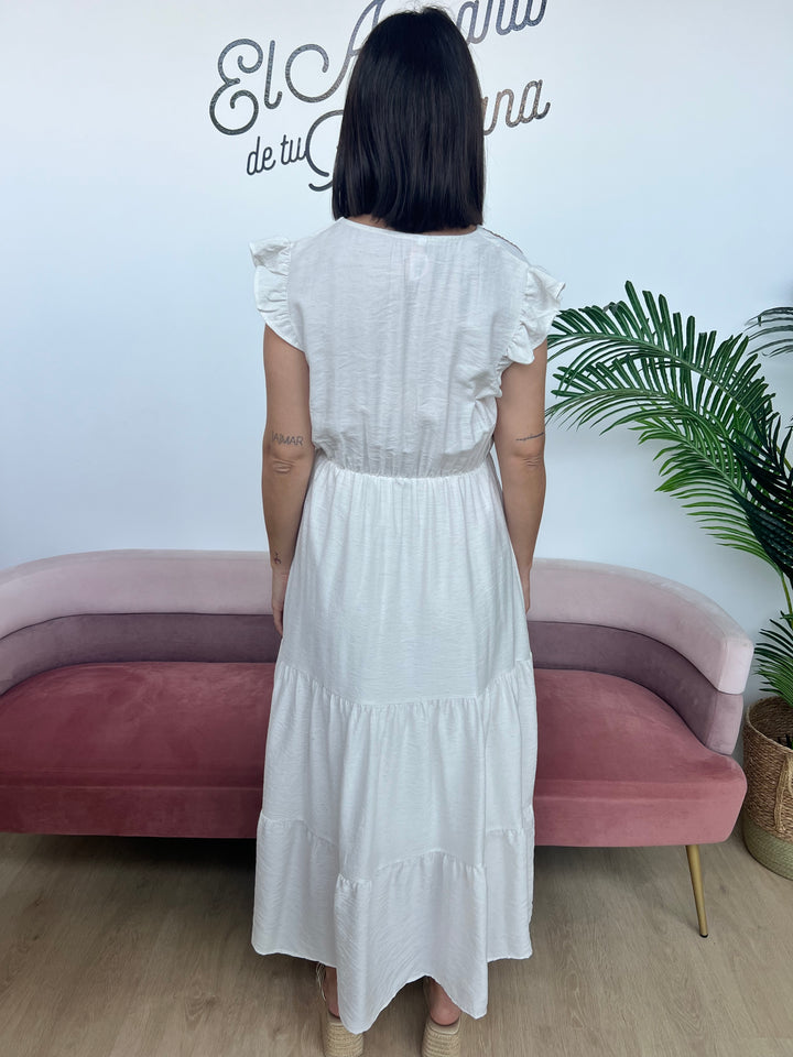 Vestido Estela blanco roto