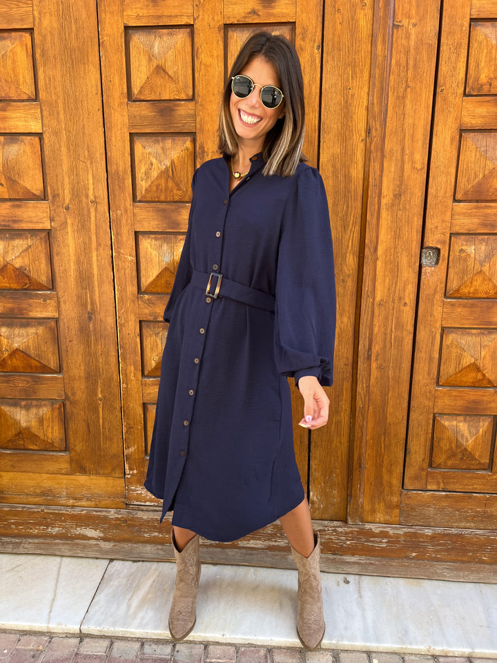 Vestido Danae azul marino