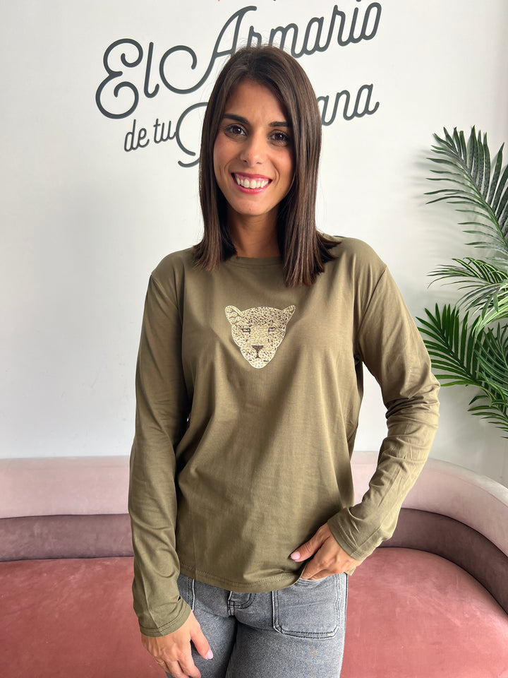 Camiseta Tigre verde militar