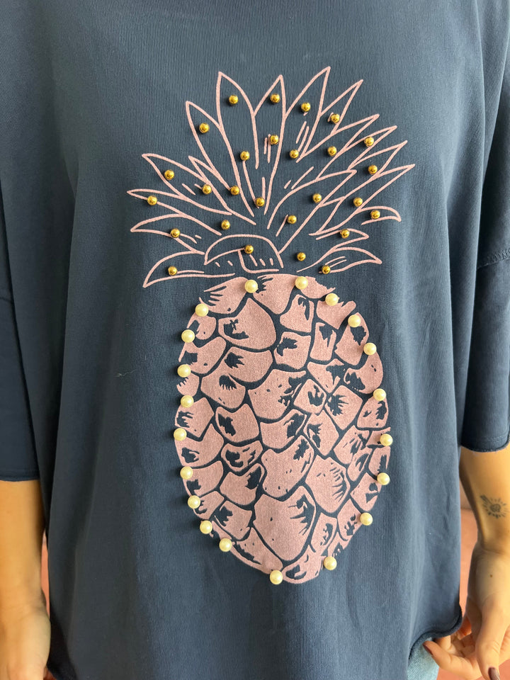 Sudadera Piña azul marino
