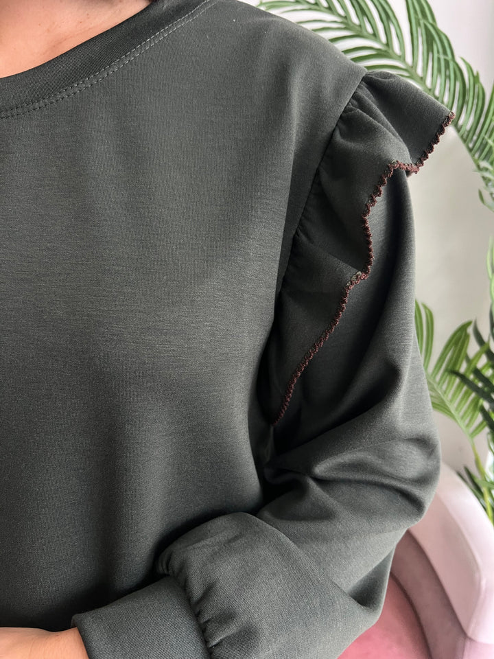 Sudadera Toni verde militar