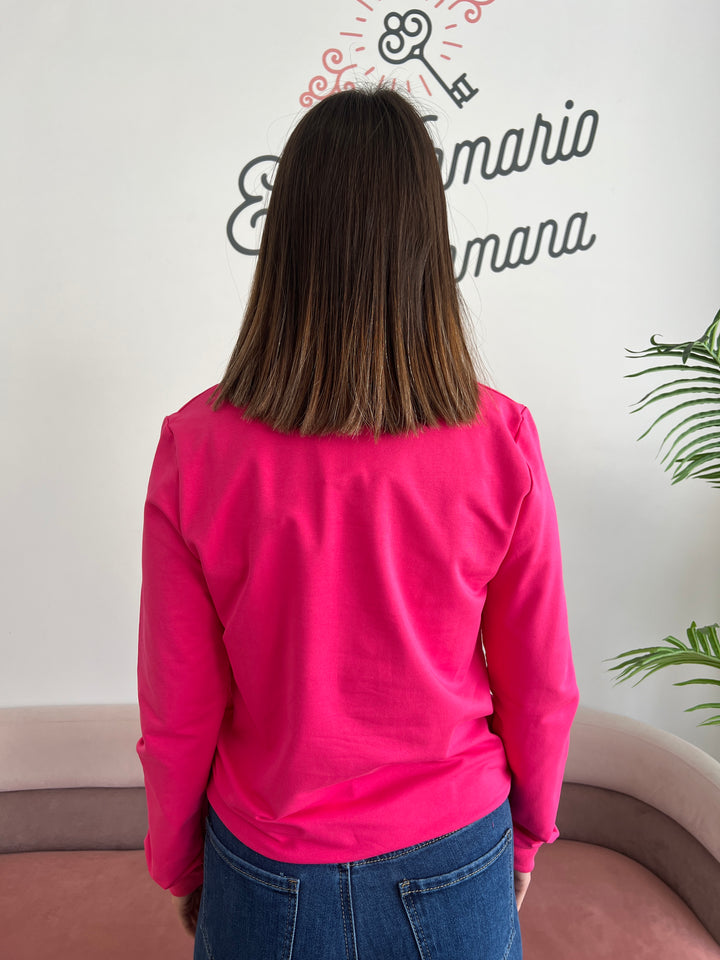 Sudadera Amour fucsia