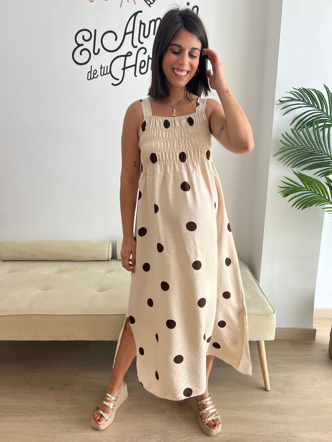 Vestido Samira beige