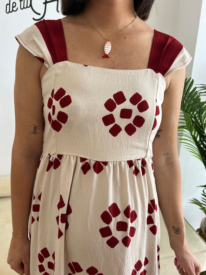 Vestido Kimberly burdeos