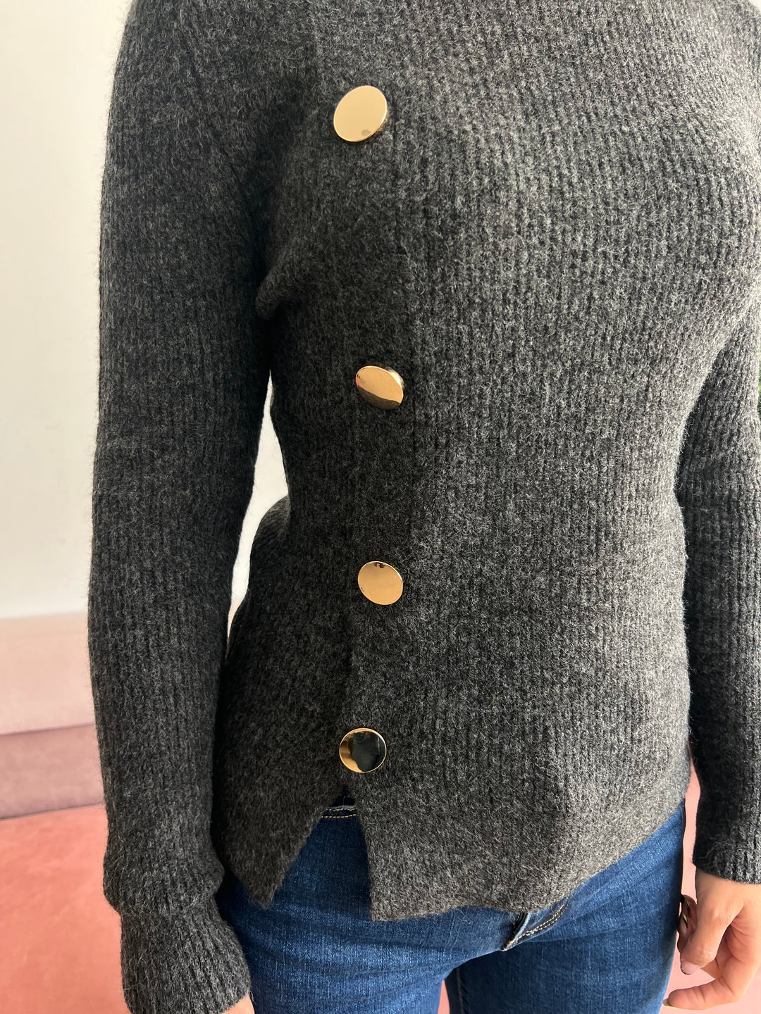 Jersey Lidia gris oscuro