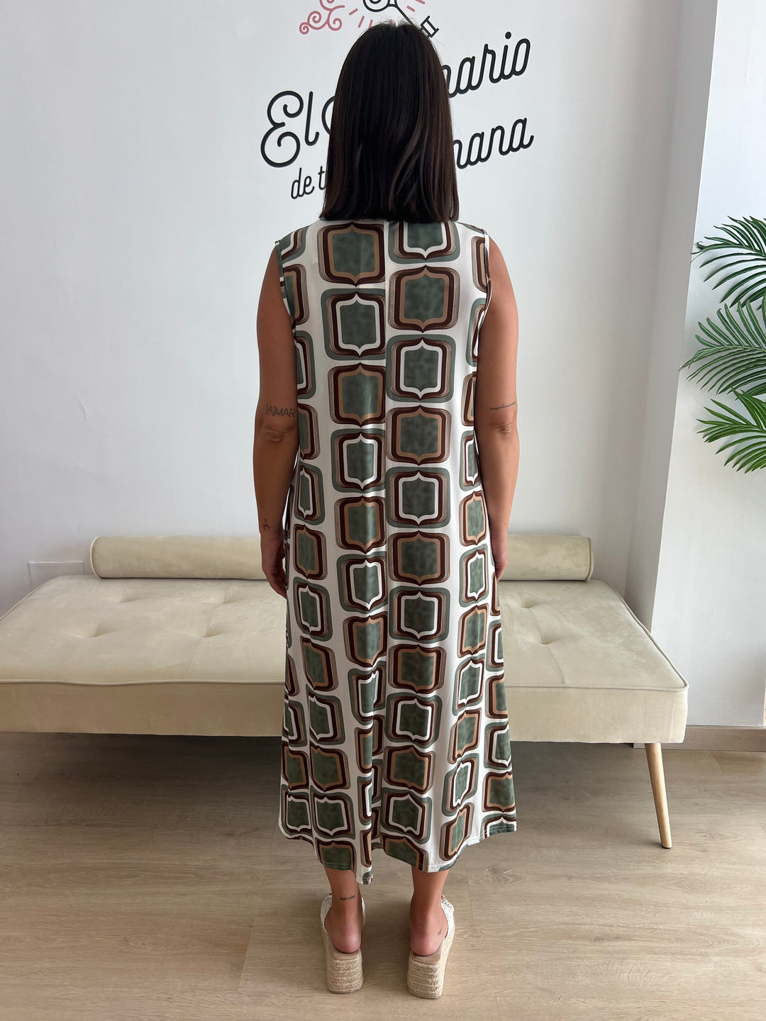 Vestido Carlota verde oscuro