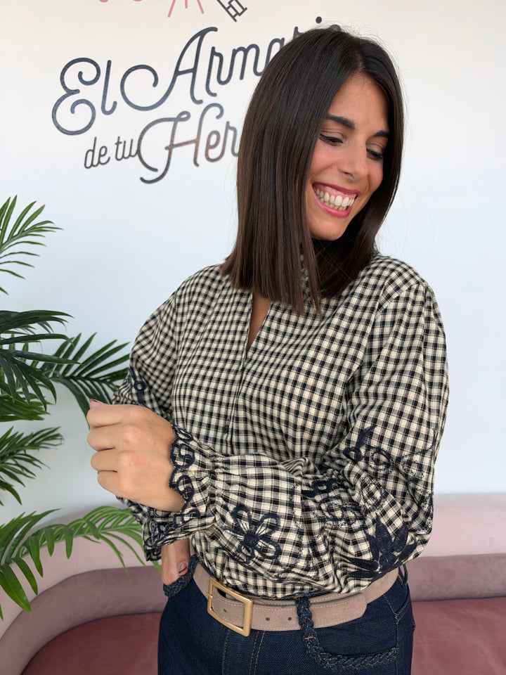 Camisa Melina azul marino
