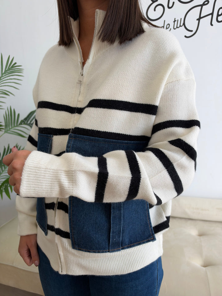 Chaqueta Nerea blanco roto