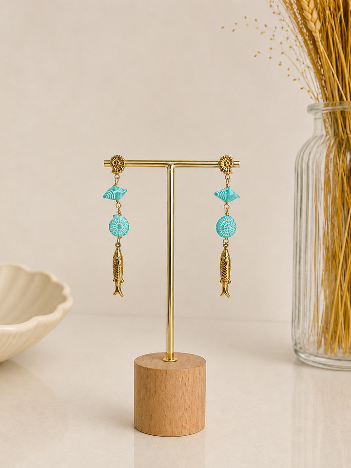Pendientes Aura azul (acero)