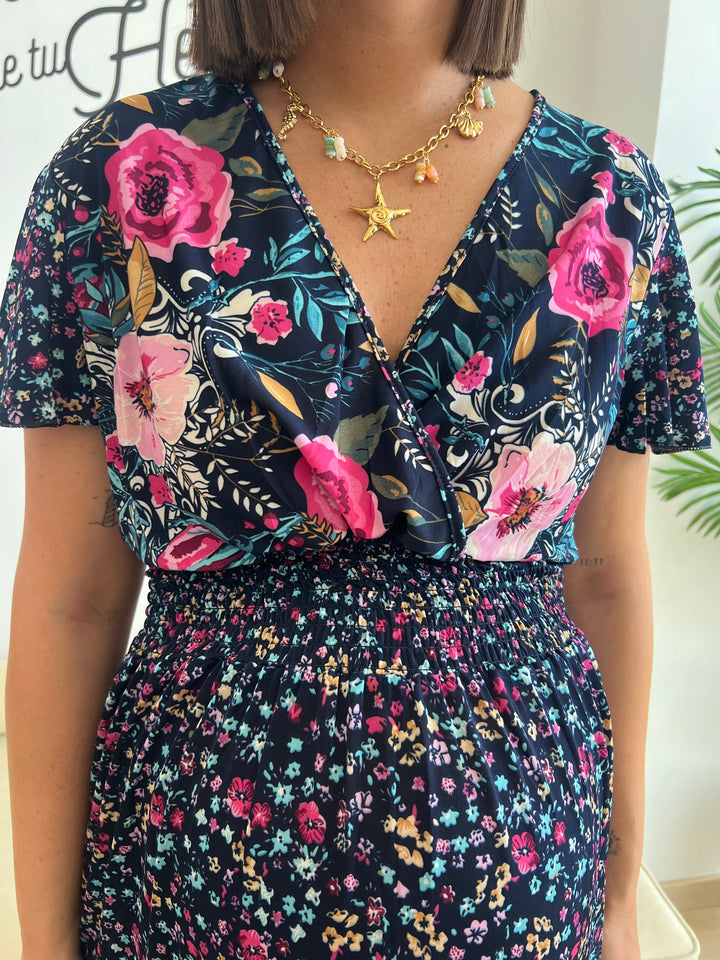 Vestido Minerva azul marino