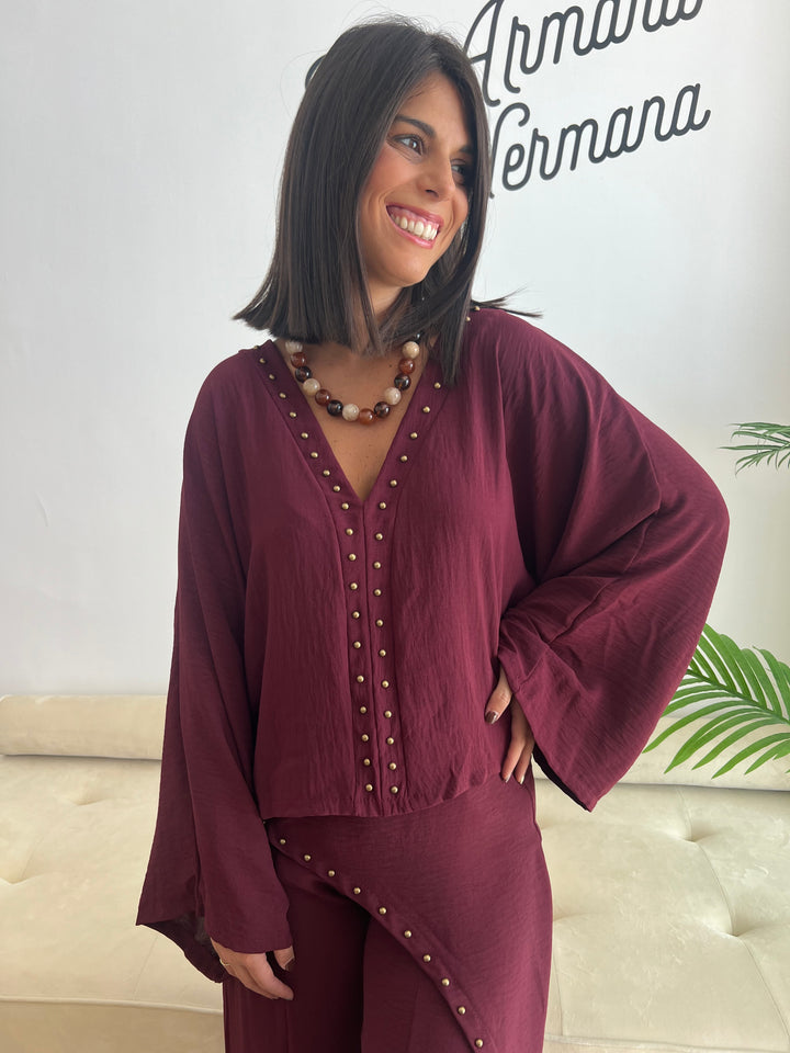 Blusa Nerea burdeos