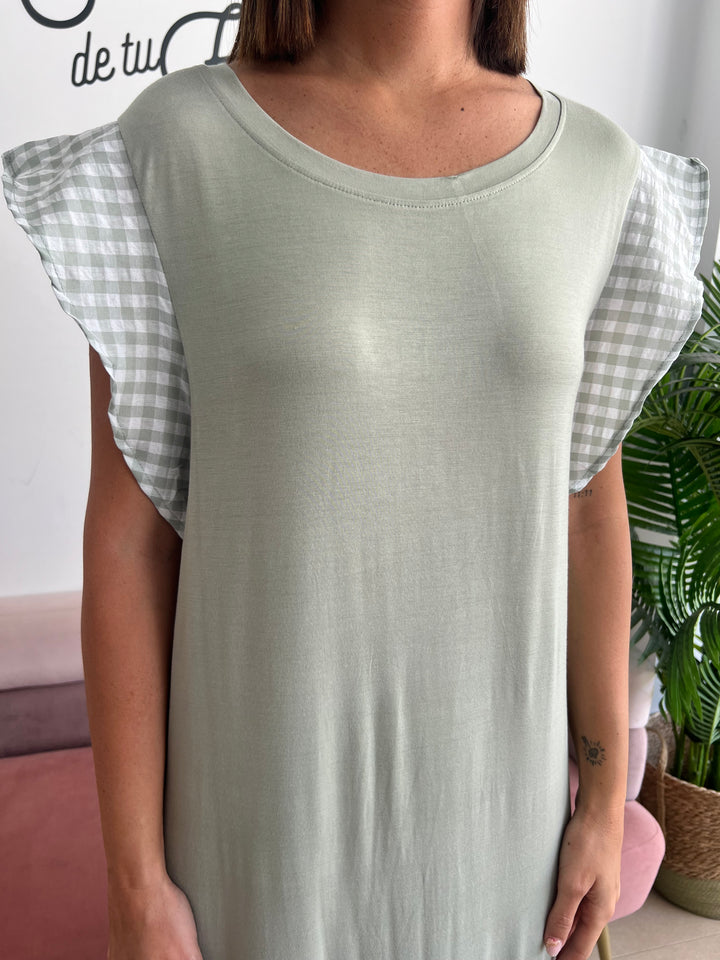 Vestido Montse verde militar
