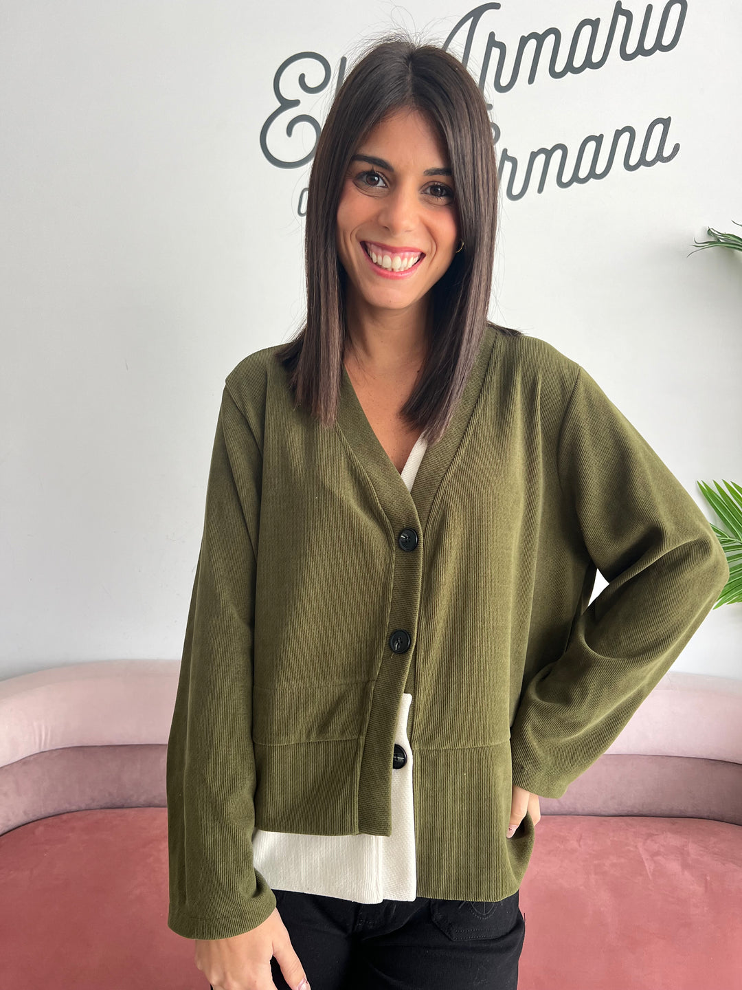 Chaqueta Noemí verde oscuro