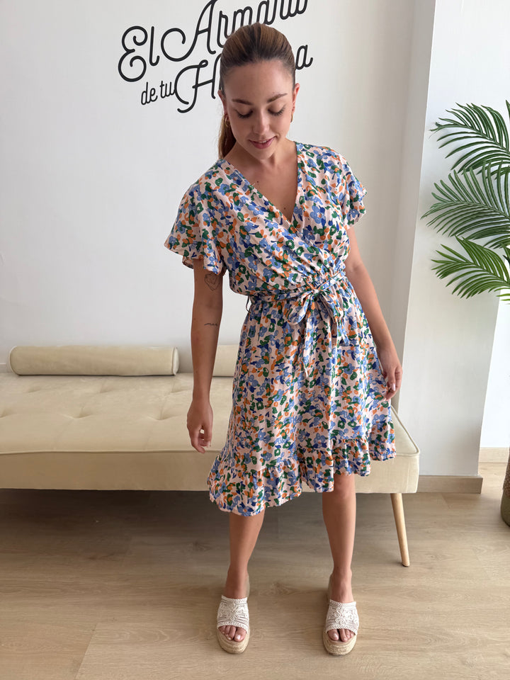 Vestido Nieves corto azul