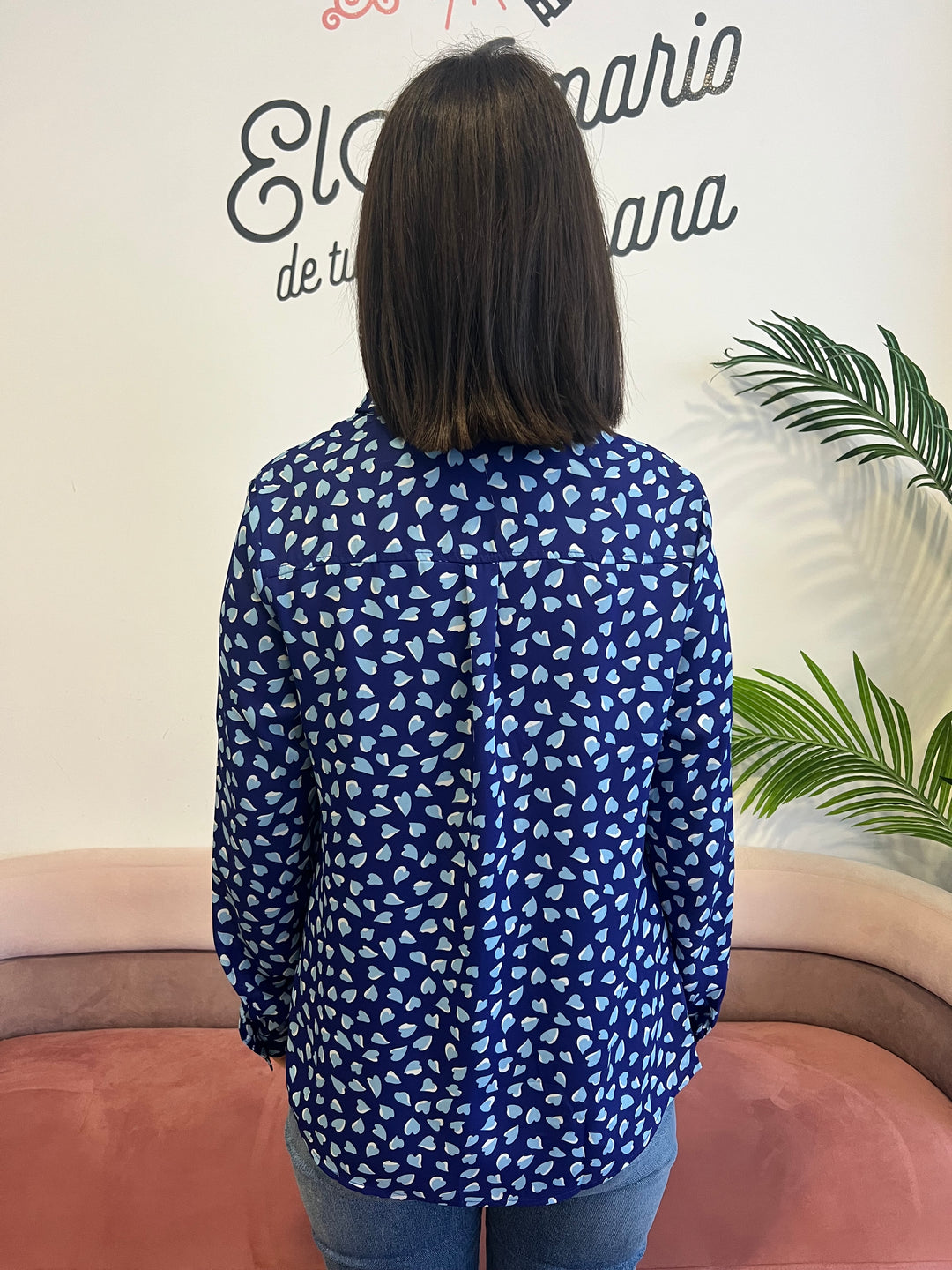 Camisa Corazones azul