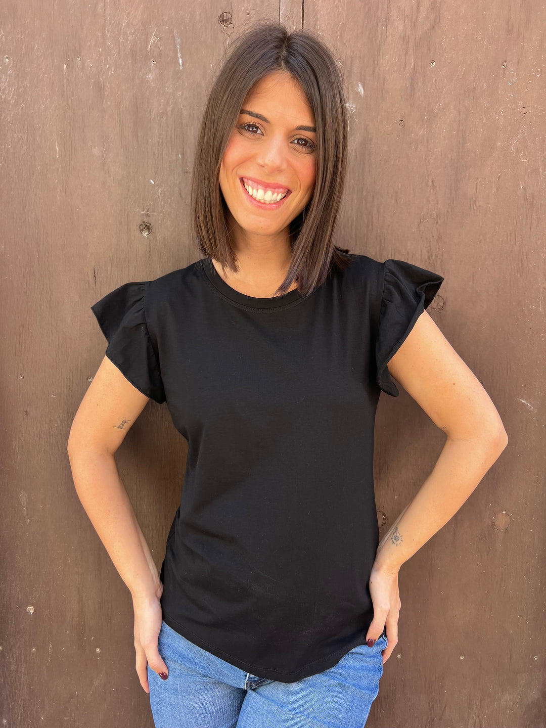 Camiseta Volante negro