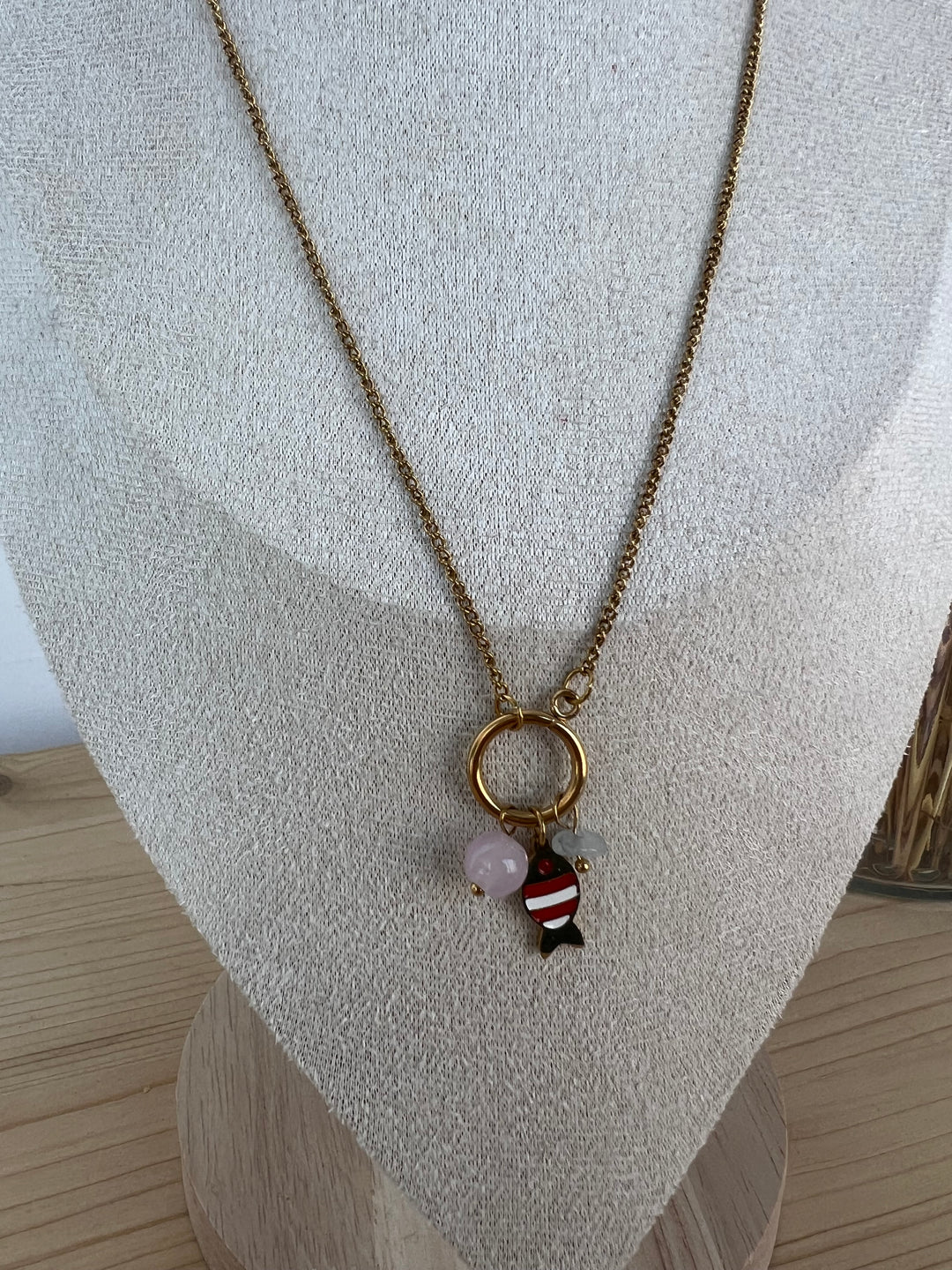 Collar Elio rojo (acero)