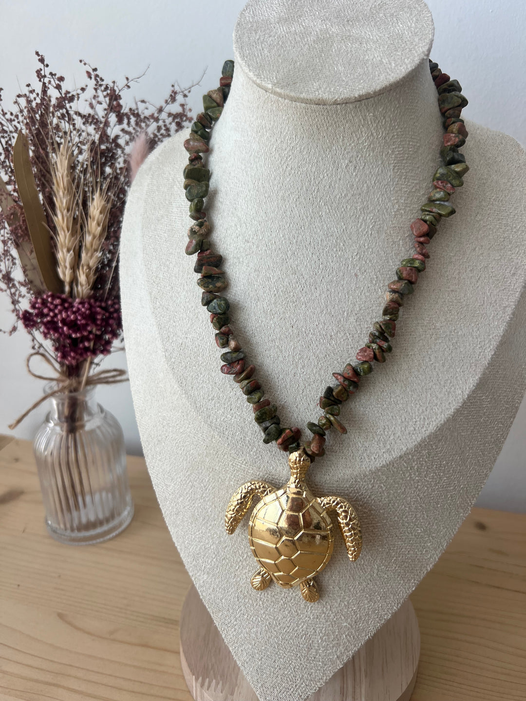 Collar Koa verde