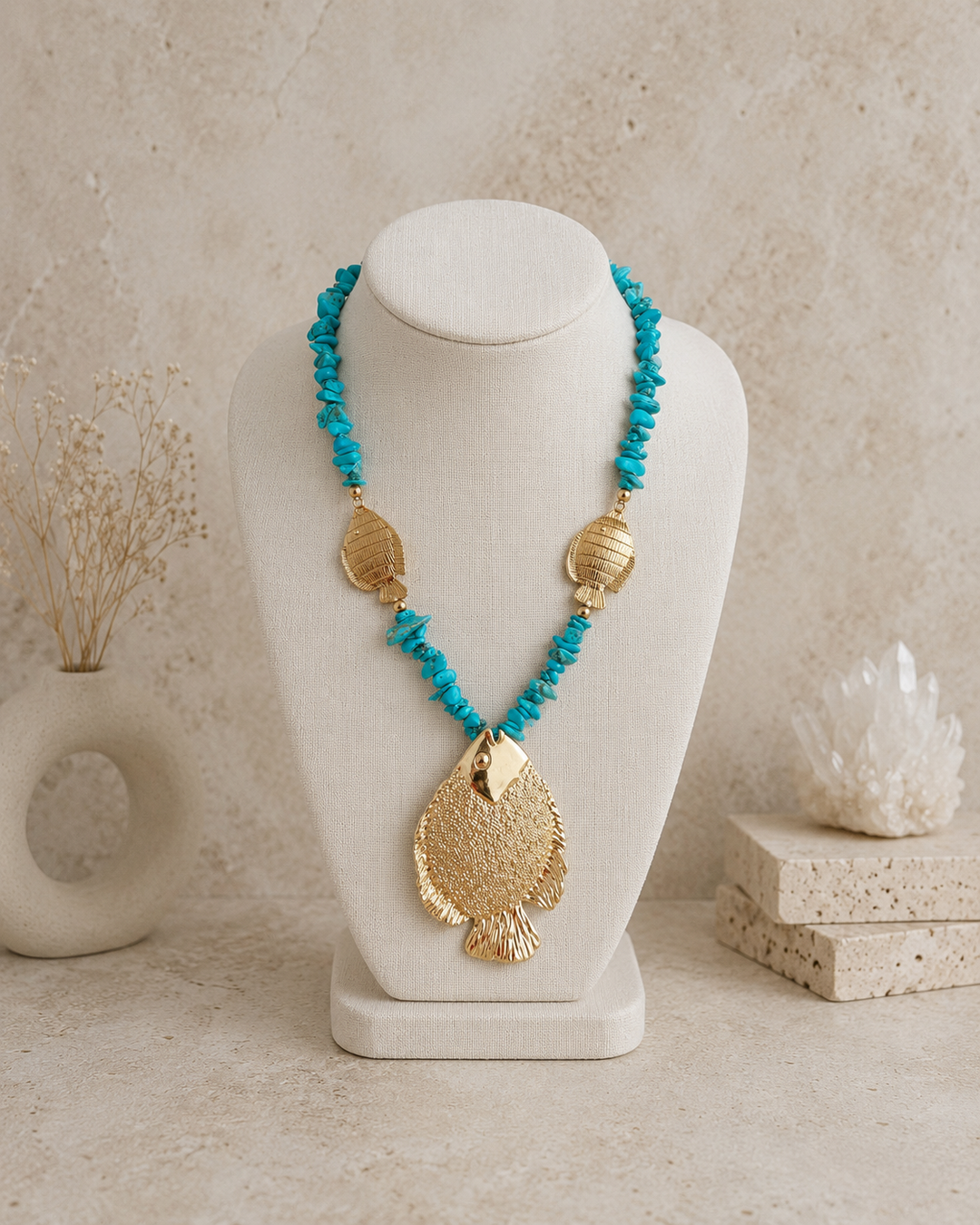 Collar Tumbao turquesa