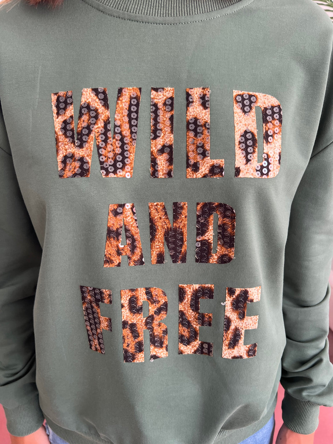 Sudadera Free verde militar