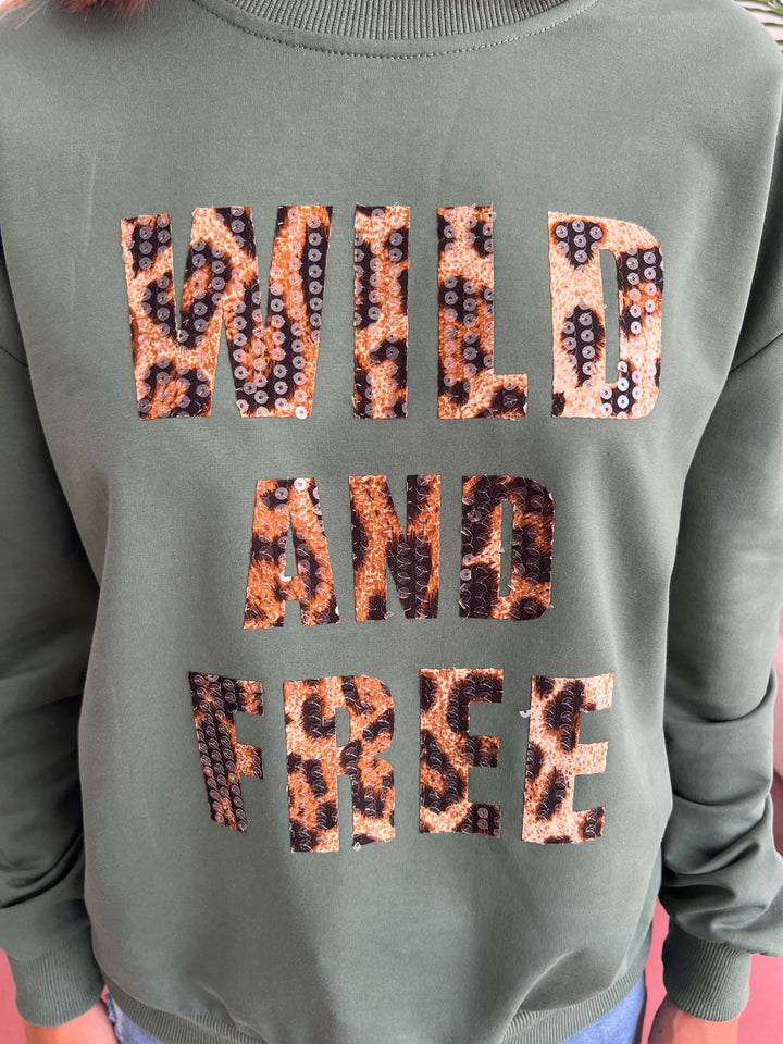 Sudadera Free verde militar